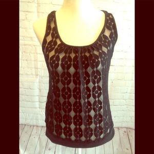 Sale 5/$25 Black lace tank Top size medium